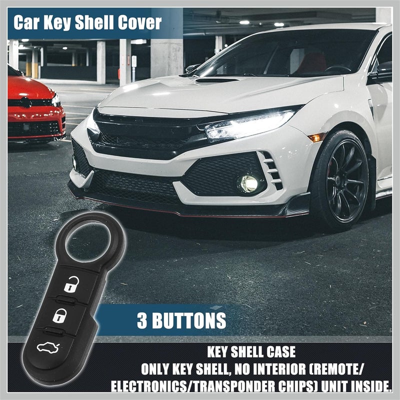 RATCHROLL 3 Button Car Remote Fob Case Insert Rubber Pad Keypad Replacement for Fiat 500 500X 500L 2007-2020 Replacement Car Parts - Image 2